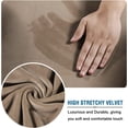 thumbnail image 4 of Modern Velvet Plush 4 Piece High Stretch Sofa Slipcover Furniture Protector Form Fit Luxury Thick Sofa Cover, Machine Washable, 4 of 6