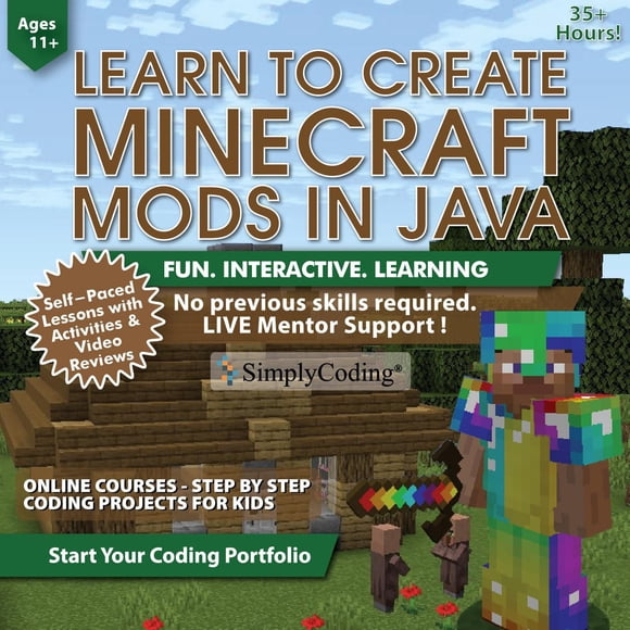 Coding for Kids - Learn to Create Minecraft Mods in Java Course Age 11+ [Digital Download]