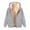 Gray fleece lined hoodie, variant on CFLVAEK Sherpa Fleece Lined Hoodies for Women Thick Winter Warm Hooded Jackets Cozy Full Zip Up Hoodie Sweatshirts Solid Color Long Sleeve Fall Sweatshirt with Pockets Red L