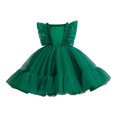 thumbnail image 1 of Robes pour Filles Perles à Volants Fleur Mariage Concours Anniversaire Soirée Tutu Robe Tout-Petit Noire 3-4 Ans, 1 of 4