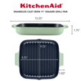 thumbnail image 2 of Meyer Canada KitchenAid 11-Inch Enameled Cast Iron Grill Pan Pistachio, 2 of 5