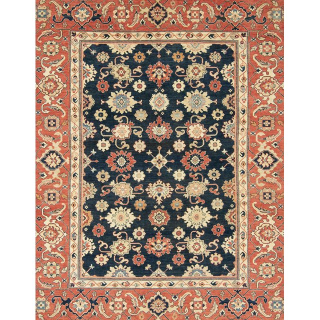 Ahgly Company Tapis d'Intérieur Rectangulaires Abstraits Rouge Brun, 8 Pieds x 10 Pieds