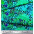 thumbnail image 3 of Soimoi Green Poly Georgette Fabric Colorful Butterfly Print Sewing Fabric Yard 52 Inch Wide, 3 of 5
