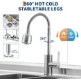 thumbnail image 3 of OUYAWEI Freestanding Stainless Steel Utility Sink with Workbench,Left Drawer,Commercial Kitchen Sink with Faucet,Hot & Cold Water,Storage Shelf,S-Hook,Knife Holder,Adjustable Leg for Indoor Outdoor, 3 of 7