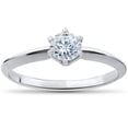 thumbnail image 1 of 3/8 ct Round Briliant Cut Real Diamond Solitaire Engagement Ring White Gold, 1 of 2