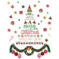 thumbnail image 1 of Christmas Wall Sticker Decoration With Wreath Design For Home Holiday Decor 10 in Diameter Removable Vinyl Adhesive, 1 of 5