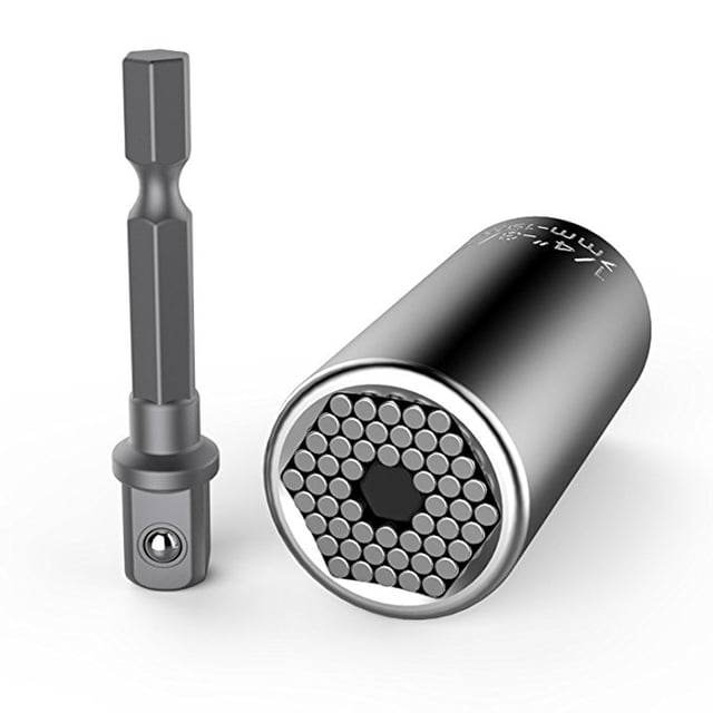 Yeacher 7mm-19mm Multi-functional Universal Socket Metric Wrench Power Drill Adapter Socket Set Professional Repair Tools