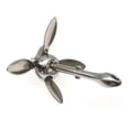 thumbnail image 1 of Boat Anchor Inflatable Boat Stainless Steel Iron Metal Anchor For Boat Dinghy Raft Fishing Boat 0.7kg/1.5kg ,Compact Safe Design, 1 of 7