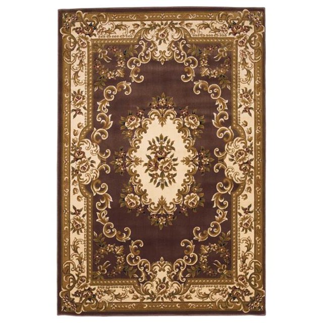 HomeRoots 353282 2 ft. 3 in. x 3 ft. 3 in. Polypropylene Plum & Ivory Area Rug
