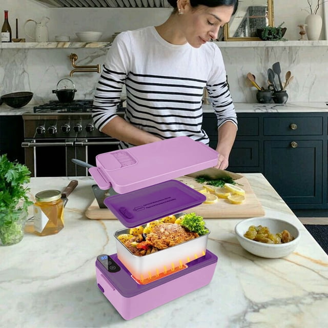 Chauffe-repas Portable Rechargeable Isolé pour Boîte à Lunch
