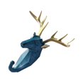 thumbnail image 2 of Ruiboury Animal Head Key Hook Sturdy And Durable Construction Adds Touch Of Whimsy Retro blue (deer) 1Set, 2 of 6