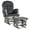 Gris Foncé, variante sur Gymax Fauteuil Berçant Relax pour Chambre de Bébé, Fauteuil à Bascule à Glissière et Pouf avec Coussin, Brun