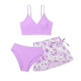 thumbnail image 1 of RXMEKW Girls Bikini Swimsuit for Kids with Ruffle Skirt and Halter Top, 2-Piece Princess Hot Spring and Pool Set in Purple, 1 of 7