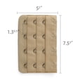 thumbnail image 3 of Women 3 Rows 4 Hooks Underwear Bra Band Extension Strap 3 Pcs Beige, 3 of 5