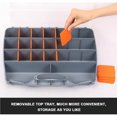 thumbnail image 4 of Small Parts Organizer, 21-Compartment Double Side Tools Organizer Box with 24 Removable Dividers, PP Hardware Storage Box with Safety Latch & Portable Handle for Nuts, Bolts, Screws, Nails, 4 of 6