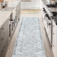 thumbnail image 3 of Rugking Area Rug for Hallway 2X5 Grey Modern Geometric Mat Contemporary Moroccan Soft Rug Indoor Door Mat Non Slip Carpet Kitchen Bedroom Dining Room, 3 of 6