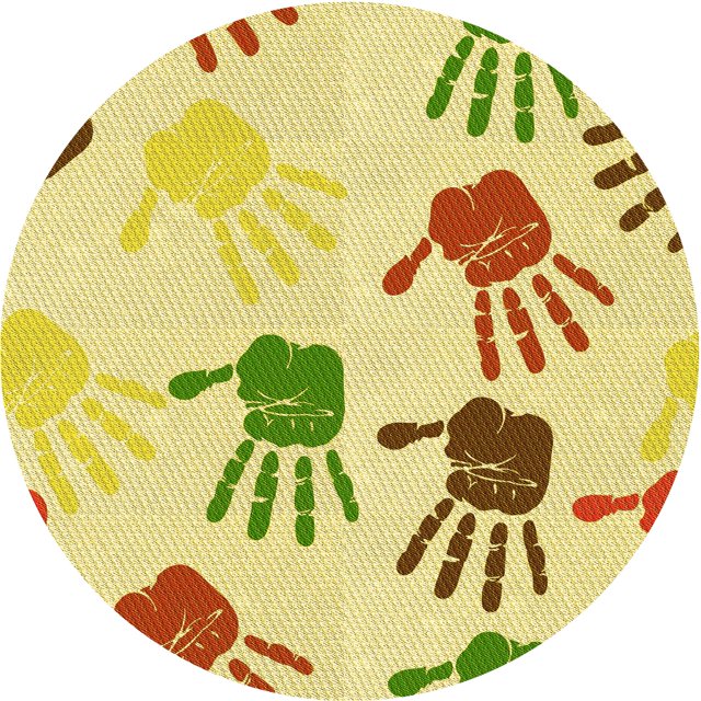 Ahgly Company Tapis d'Intérieur Rond Lavable en Machine Brun Cannelle Transitionnel, 6 Pieds Rond