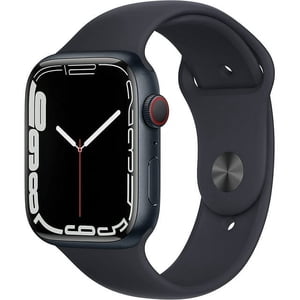 Rénovés Apple montre Series 7 Aluminium 41 mm (GPS + Cellulaire) Midnight Noir (classe A)