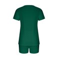 thumbnail image 4 of Cameland Ensemble 2 Pcs pour Femme, Col en V, Manches Courtes, Pyjama de Maison Confortable, Ensemble de Sport, 4 of 5