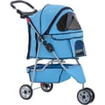 thumbnail image 1 of BestPet Nouvelle Poussette Bleue pour Animaux Cage pour Chat et Chien Poussette à 3 Roues Transport Pliant de Voyage T13, 1 of 7