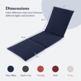 thumbnail image 2 of Costway 2 PCS Outdoor Chaise Lounge Cushion with Hook & Loop Fastener Fixing Straps Patio Blue, 2 of 4