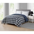 thumbnail image 2 of Mainstays Plaid Navy Reversible Comforter Twin, 2 of 5