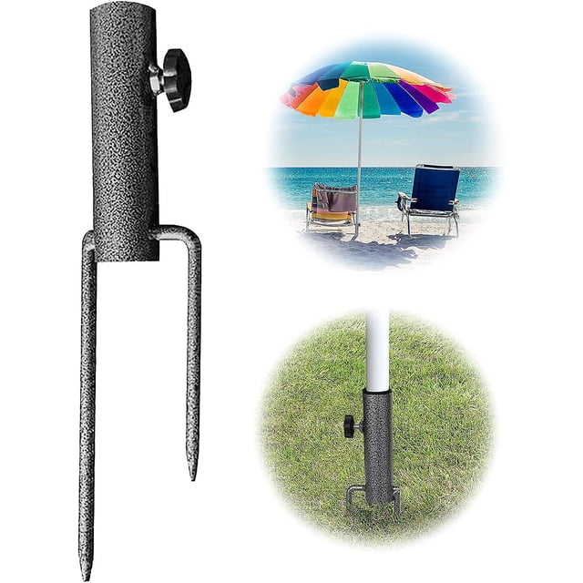 Parasol Ground Stake Peg Umbrella Beach Umbrella Sand Anchor Parasol Stake Iron Umbrella Stand Parasol Accessories Fixing