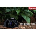 thumbnail image 2 of Canon EOS 4000D / Rebel T100 Appareil Photo Reflex Numérique Neuf avec Objectif 18-55 mm + Ensemble de Filtres, Sac + Plus (Modèle International), 2 of 8