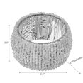 thumbnail image 2 of Beaded Napkin Ring Bulk White - Set of 6, 2 of 4