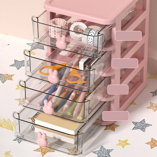 Rangement à Tiroirs en Plastique, Boîte de Rangement de Bureau Multi Tiroirs en Plastique Organisateur Tiroirs de Rangement en Plastique Design Révolutionnaire