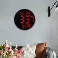 thumbnail image 3 of Wall Clock USB Powered Clock Non Ticking Digital Clock for Living Room Red Light, 3 of 8