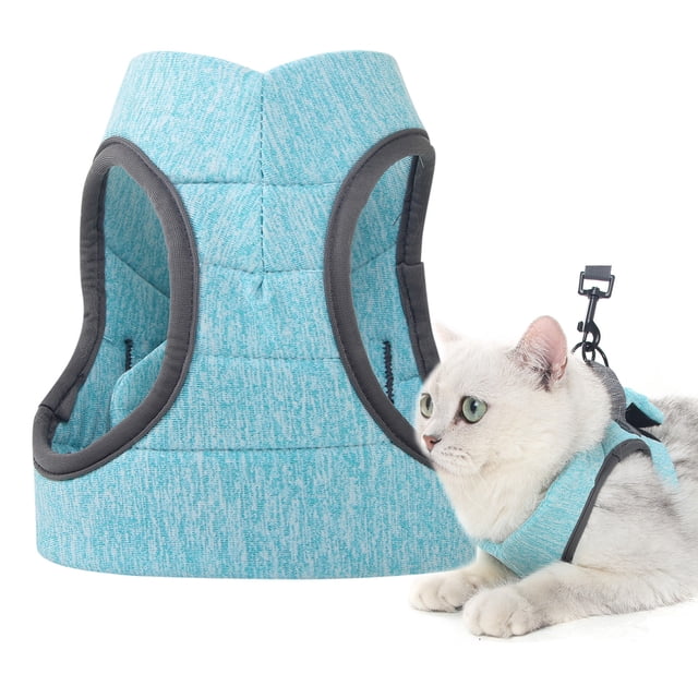 Labymos Harnais de Chat Laisse Escape-proof Léger Respirant Réglable Doux Chien Animal Gilet