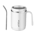thumbnail image 2 of TopLLC Stainless Steel Mug Breakfast Mug Milk Mug With Lid Coffee Mug Office Mug For Men And Women insulated cup, 2 of 8
