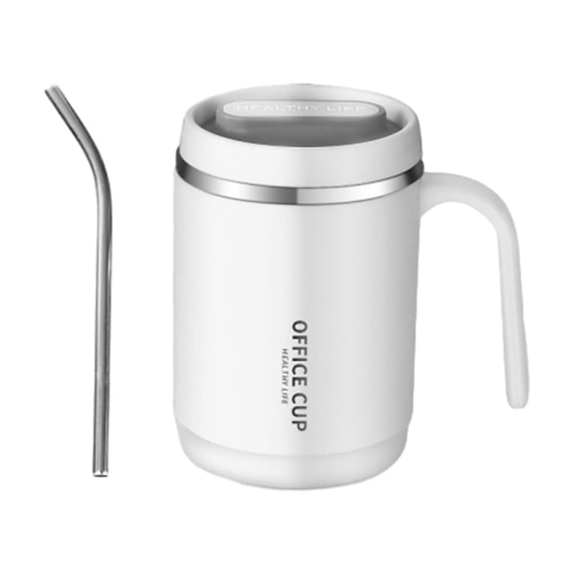 Yhmxh Stainless Steel Mug Breakfast Mug Milk Mug With Lid Coffee Mug Office Mug For Men And Women Kitchen Utensils Set Kitchen Organization Kitchen Essentials Home and Kitchen Kitchen Tools