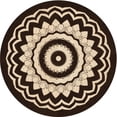 thumbnail image 1 of Ahgly Company Tapis d'Intérieur Ronds Transitionnels Lavables à la Machine, Cuivre Doré Clair, 4 Pieds Rond, 1 of 7