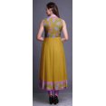 thumbnail image 4 of Bimba Goldenrod Floral Indien Kurti Long pour Femmes Tenue de Fête Imprimée Sans Manches Anarkali Kurti Robe X-Small, 4 of 6