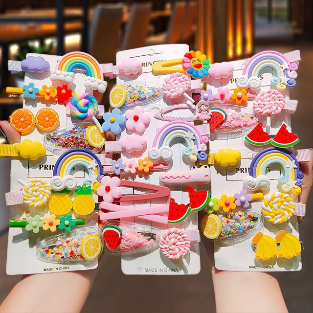 39 Pcs Pinces à Cheveux pour Bébés Filles, Accessoires pour Cheveux Colorés et Mignons / Multicolore