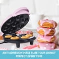 thumbnail image 4 of Dash Mini Donut Maker Machine Makes 7 Doughnuts 700W Double-sided Heating Non-stick Coating Electric Donut, 4 of 8