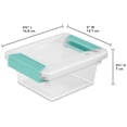 thumbnail image 2 of Sterilite Plastic Mini Clip Storage Box Container with Latch Lid, 18 Pack, 2 of 9