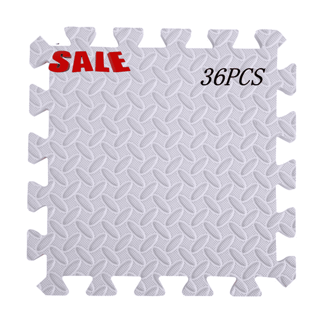 30 * 30Cm Household Foam Floor Mat,36-Piece Puzzle Exercise Mat, Multipurpose Floor Interlocking Tiles Protective Floor Workout Gym Mat