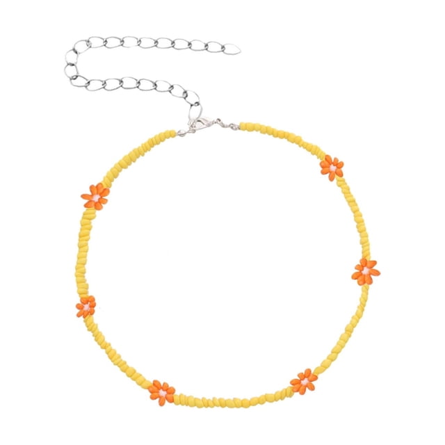 Fashion Rice Beads Pearl Line Necklace Women Girls Personality Jewellery