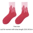 thumbnail image 2 of FhsagQ Socks Womens Socks with Robe Womens Fuzzy Socks Slipper Winter Fluffy Cabin Warm Soft Coral Comfy Print Mid Socks Home Socks Womens Socks Crotchless Yellow One Size, 2 of 4