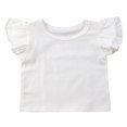 thumbnail image 1 of Infant Toddler Baby Girl Top Basic Plain Ruffle T-Shirt Blouse Casual Clothes, 1 of 3