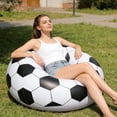 thumbnail image 4 of Qiopertar Inflatable Soccer Ball Lounger, Blow Up Air Sofa Chair with Ripstop Polyester Fabric, Portable Camping Couch for Adults Beach Pool, 4 of 7
