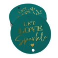 thumbnail image 1 of Inkdotpot Gold Foil Paper Hang Tags Let Love Sparkle Wedding Favor Tags 50 Pieces, 1 of 6
