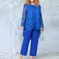 thumbnail image 2 of Womens Plus Size Pants Womens Plus Size Evening Dress Lace Embroidery Temperament Fit Pantstwo Piece Set Plus Size Dress Pants Plus Size Womens Pants Womens Plus Size Dress Pants, 2 of 4