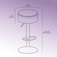thumbnail image 5 of 360° Swivel Bar Stool, Height Adjustable Barstool with Storage, Synthetic Leather with Stitching, Mid-Century Modern, Kitchen Bar, Brown, 5 of 5