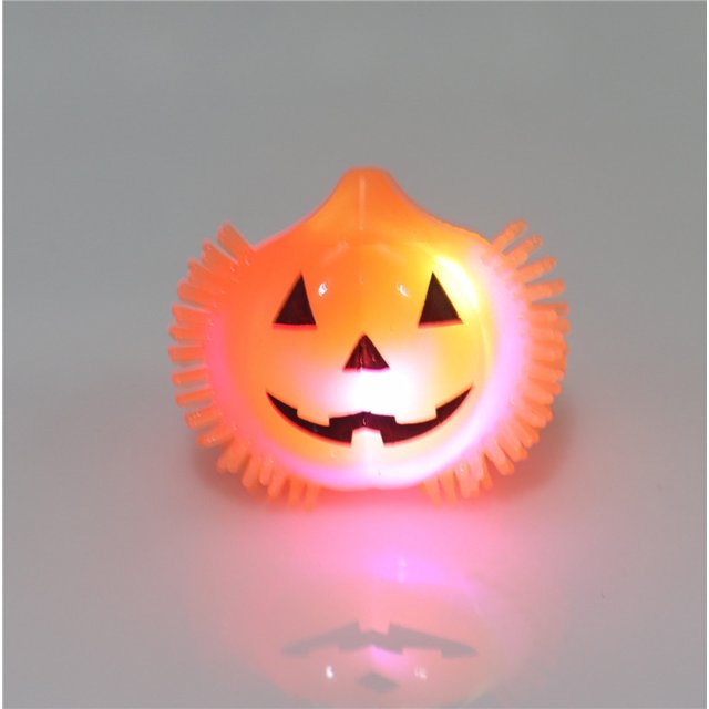 Agiferg Halloween Flash LED Light Pumpkins Finger Ring Hallowmas Party Props