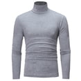 thumbnail image 4 of Mens Turtle Roll High Neck Jumper Warm Fleece Pullover Long Sleeve Sweater V0A4, 4 of 9