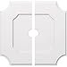thumbnail image 3 of Ekena Millwork CMP34LE2-04000 34 in. OD x 4 in. ID Square Locke Architectural Grade PVC Contemporary Ceiling Medallion - 2 Piece, 3 of 4